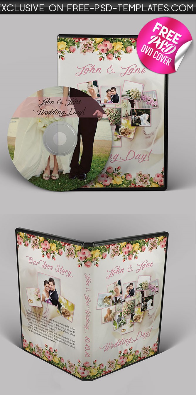Not only would our wedding dvd cover template psd free download capture your eyes with . 90 Best Wedding Dvd Cover Templates Free Premium