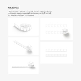 Creativemarket round roll stickers mockup set 3912519 photoshop psd | 3.16 gb preview page download file: Stickers Roll Mockup Mock Up By Rebrandy For Photoshop Purchase Download And Use